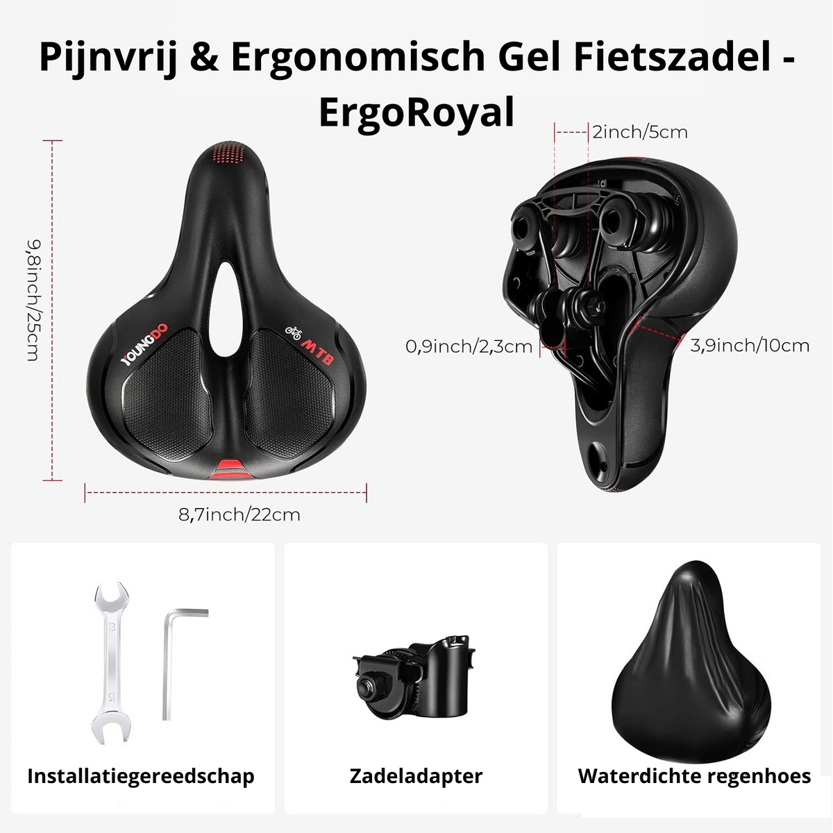 Ergonomisch gel fietszadel