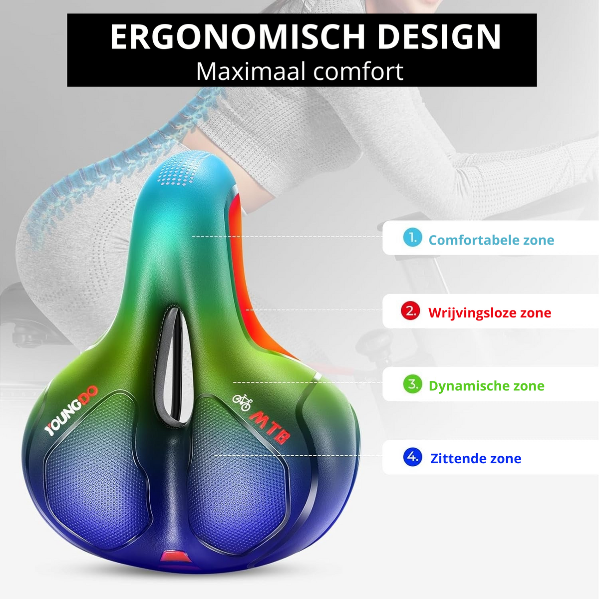 Ergonomisch gel fietszadel