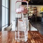 2L motiverende waterfles met tijdmarkeringen — afbeelding 2