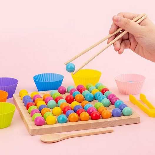Montessori-logicaspel met kralen