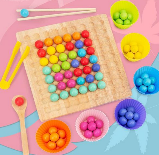 Montessori-logicaspel met kralen