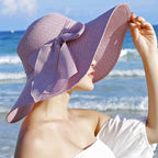 Dames strohoed met zonbescherming