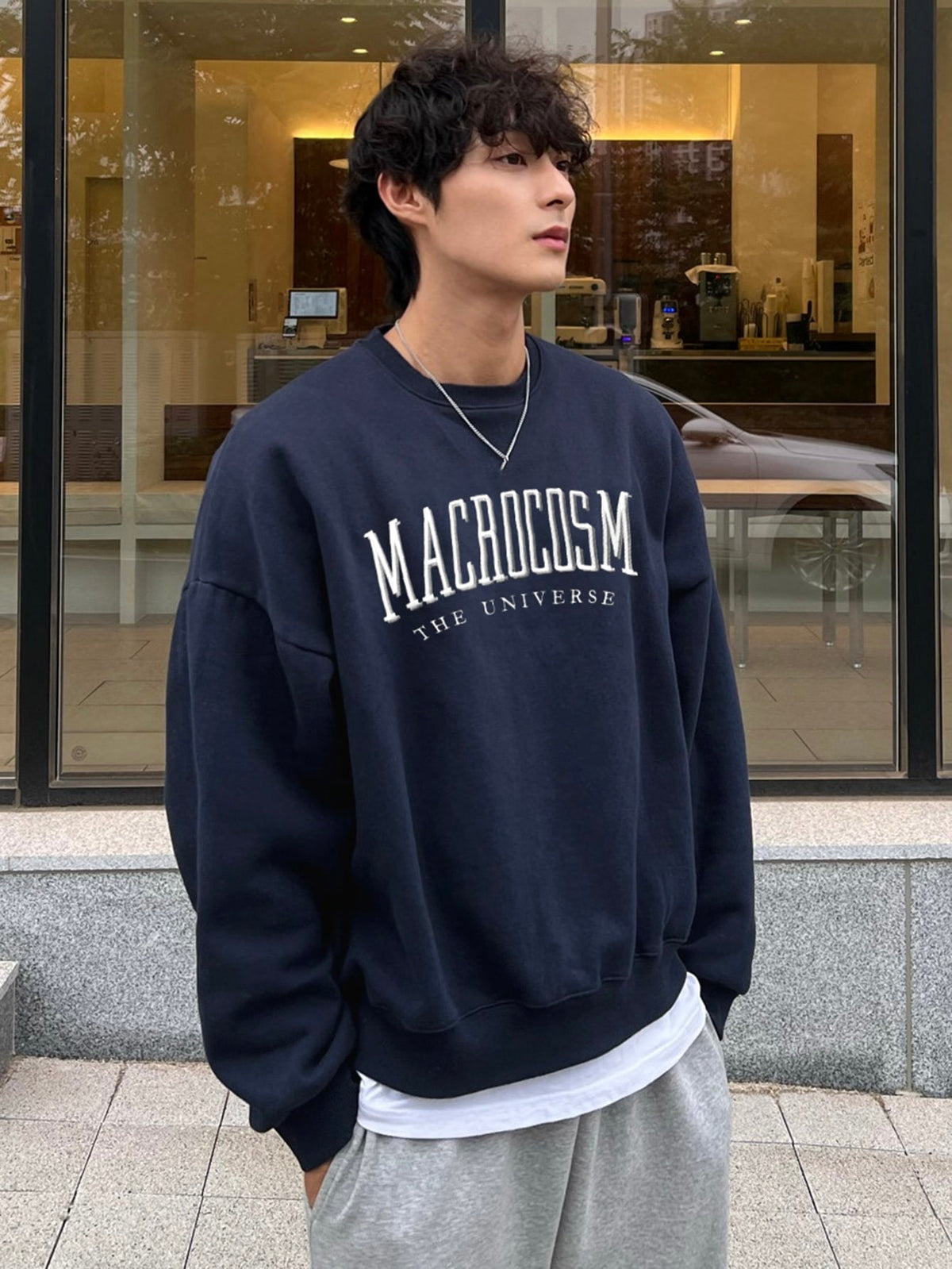 Oversized sweatshirt voor heren
