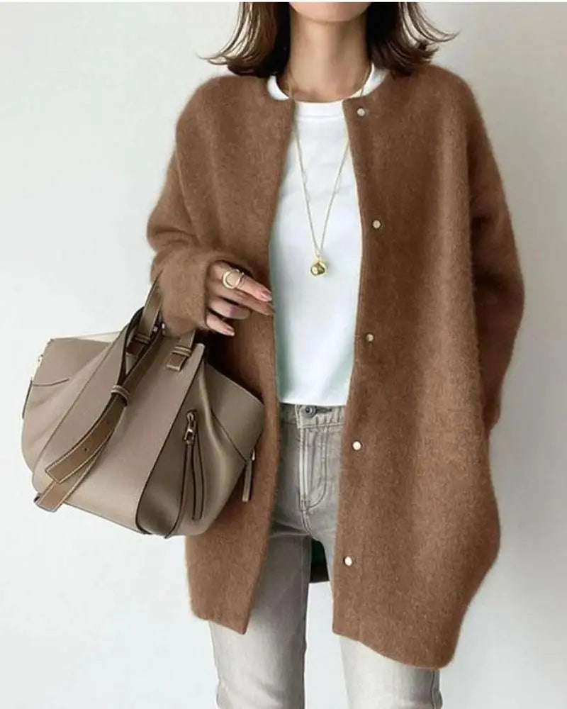 Damesvest van wol en mohair