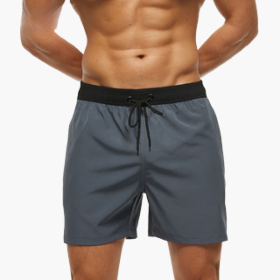 Lichte zwemshort met trekkoord en zijzakken