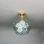 Glazen bloemen plafondlamp