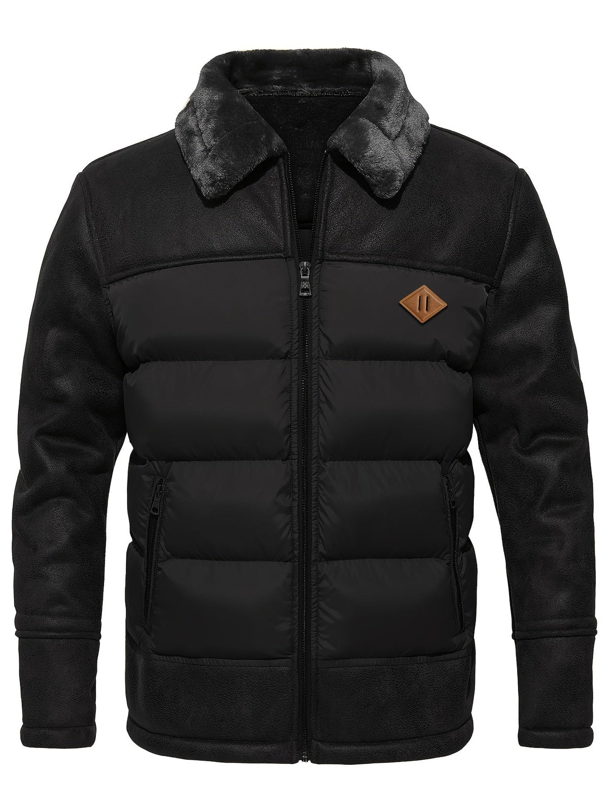 Winter warme fleece jas voor heren