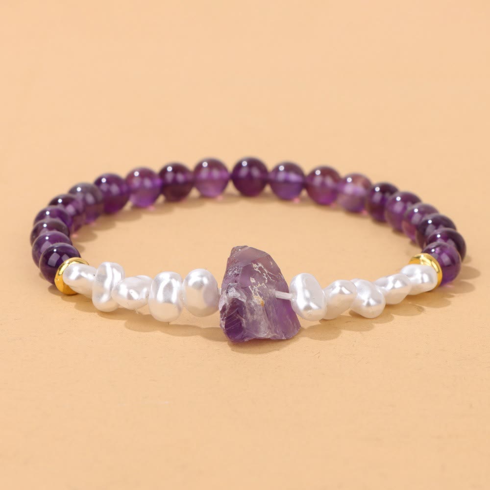 Natuurlijk kristalkralen armband
