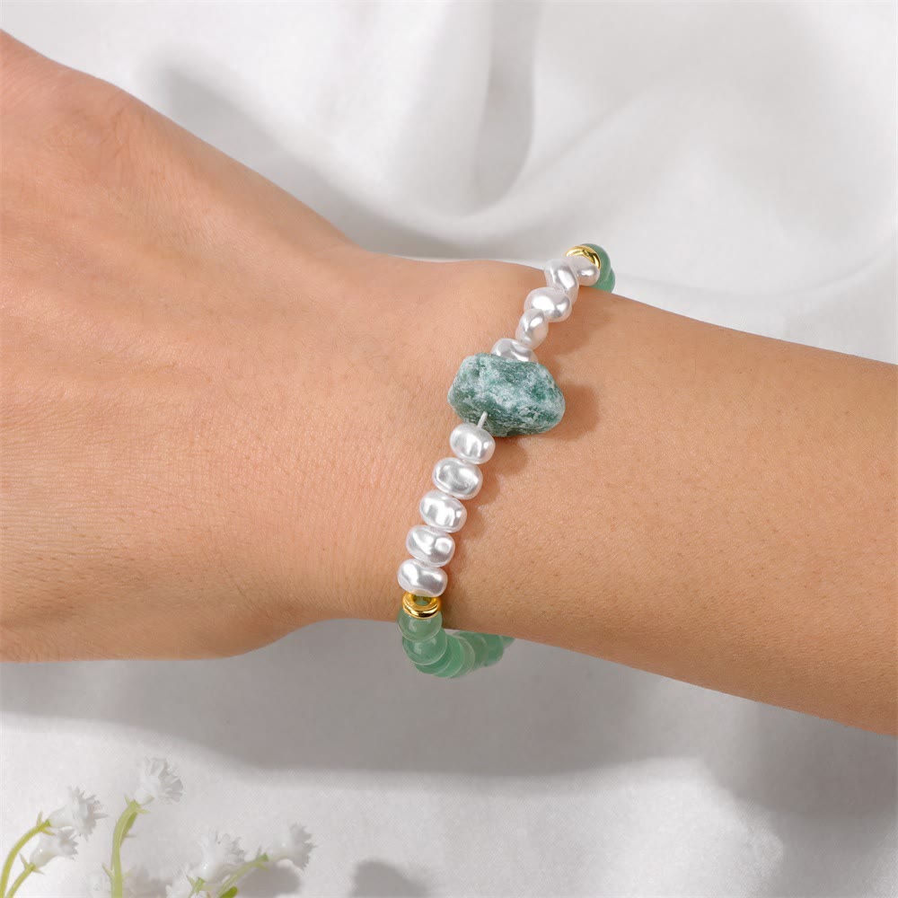 Natuurlijk kristalkralen armband