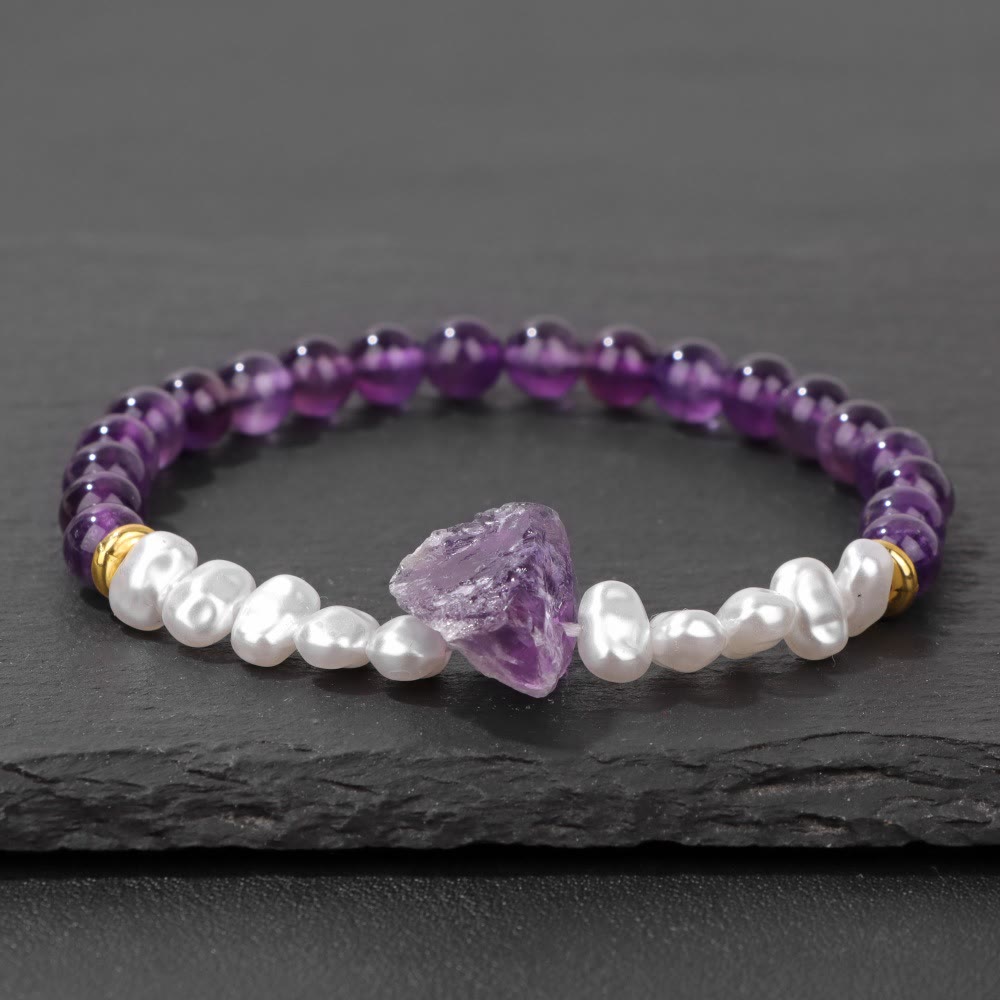 Natuurlijk kristalkralen armband