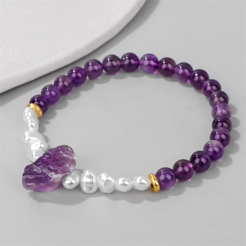 Natuurlijk kristalkralen armband