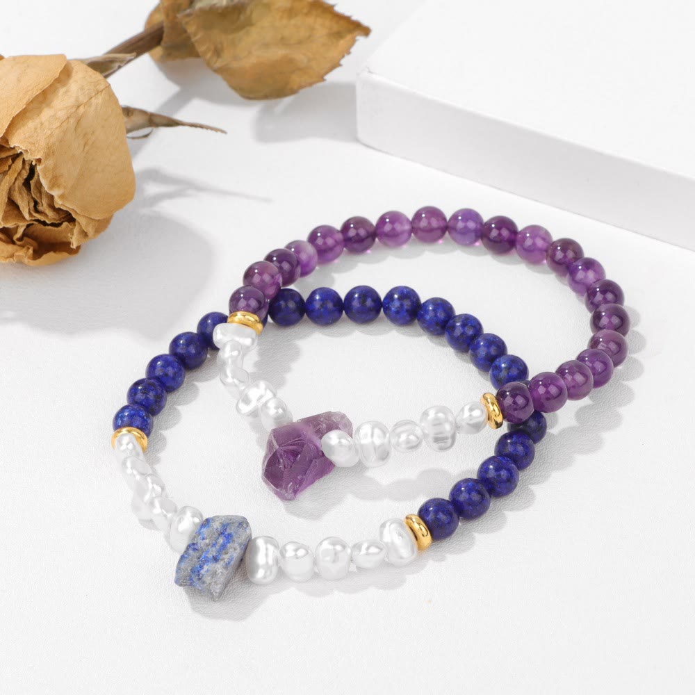 Natuurlijk kristalkralen armband