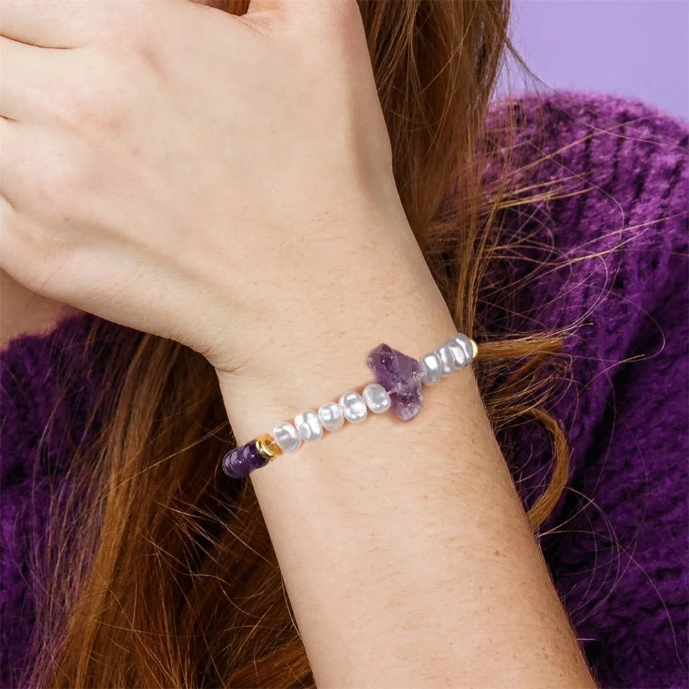 Natuurlijk kristalkralen armband