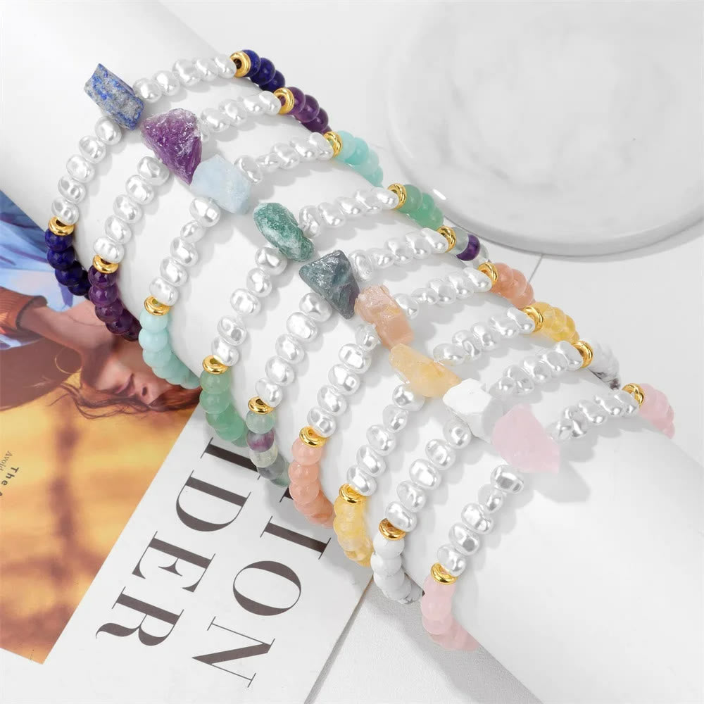 Natuurlijk kristalkralen armband