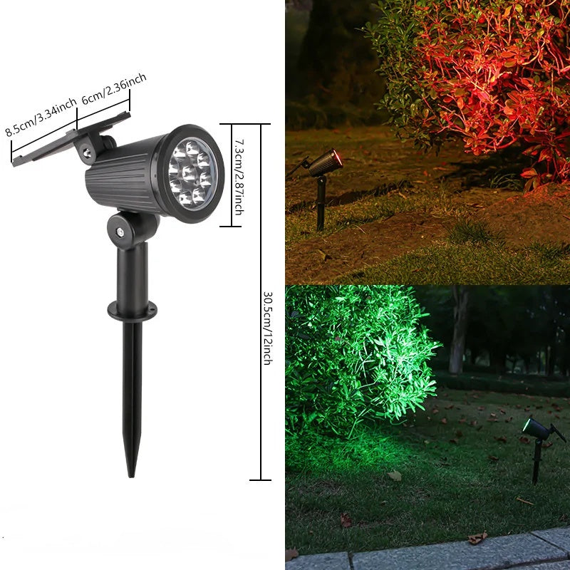 Tuinspot op zonne-energie met 9 LED-kleuren