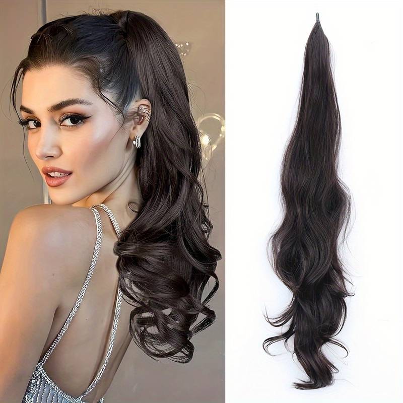 Flexibele wrap-around paardenstaart voor lang, vol haar