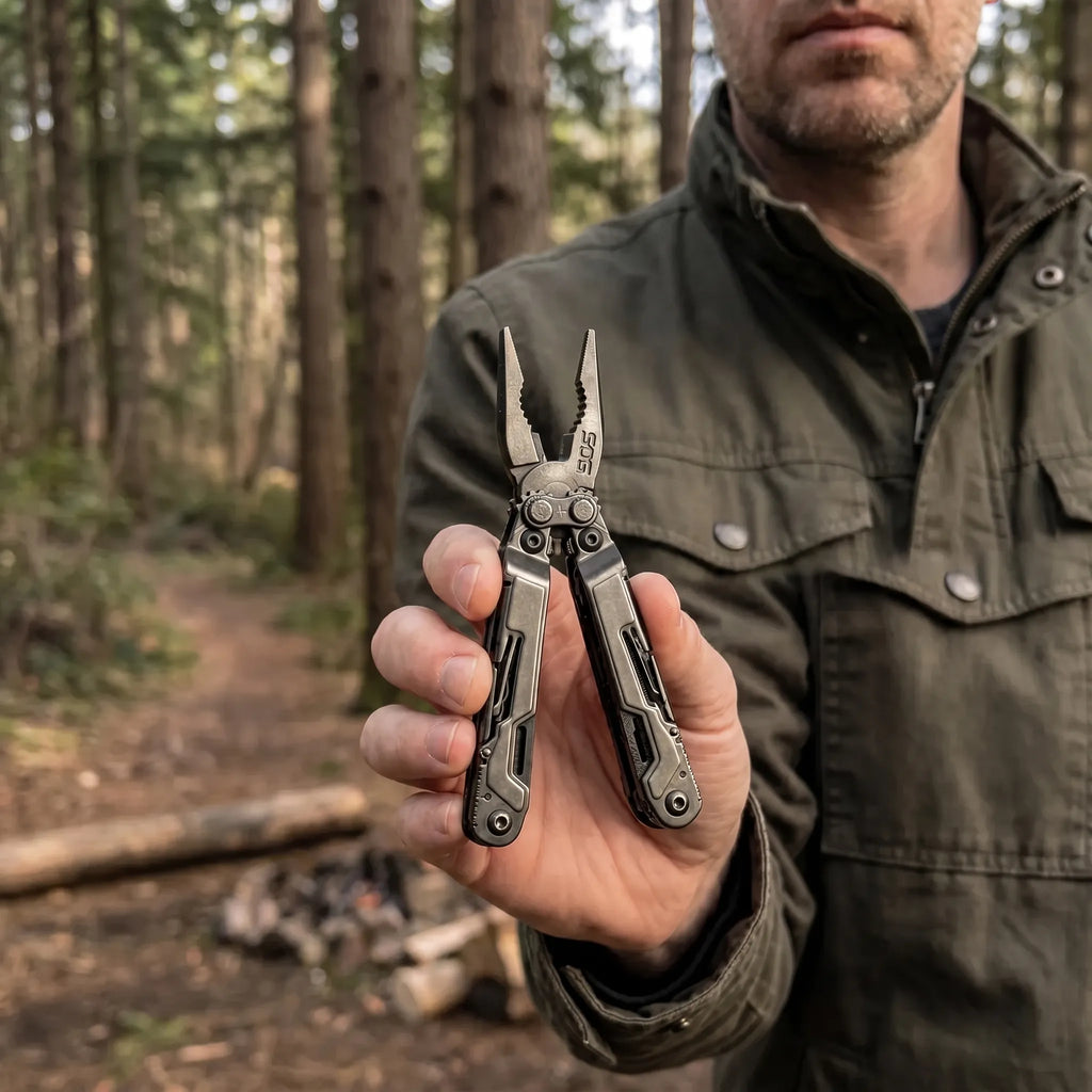18-in-1 opvouwbare multitool met tangen