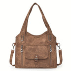 Vintage-Stijl vegan leren schoudertas