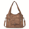 Vintage-Stijl vegan leren schoudertas