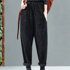 Casual ribfluwelen broek voor dames