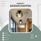 Industriële plafondlamp met open design