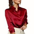 Satijnen blouse voor dames – Elin