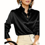 Satijnen blouse voor dames – Elin