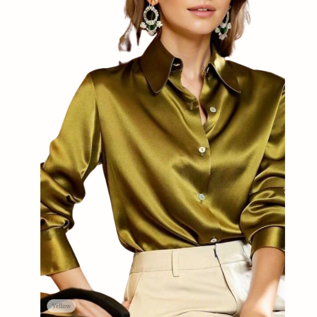 Satijnen blouse voor dames – Elin
