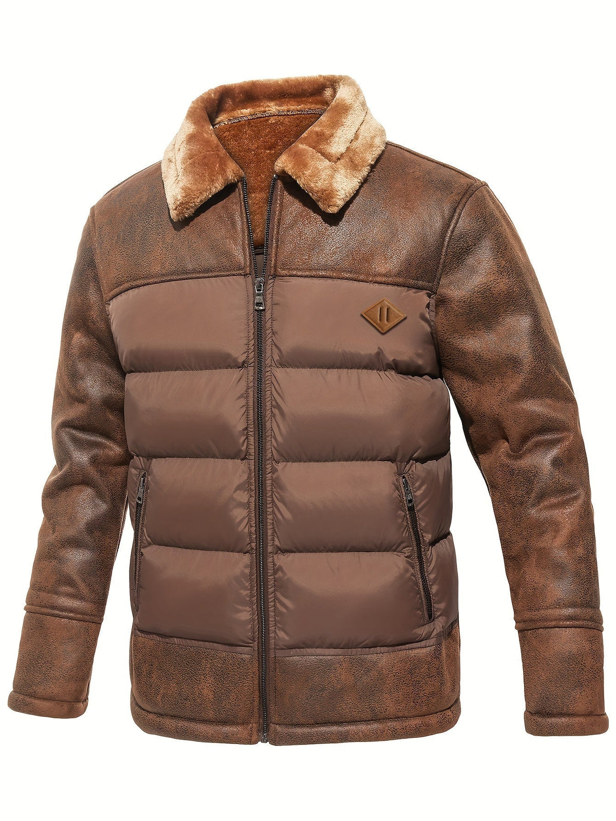 Winter warme fleece jas voor heren