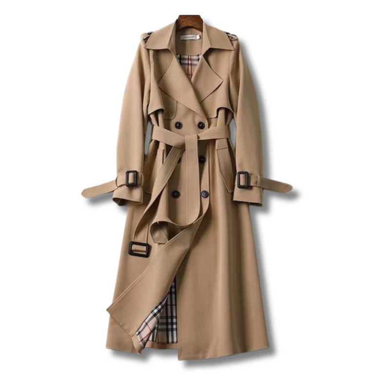 Berta | Trenchcoat met verstelbare ceintuur en mouwbanden