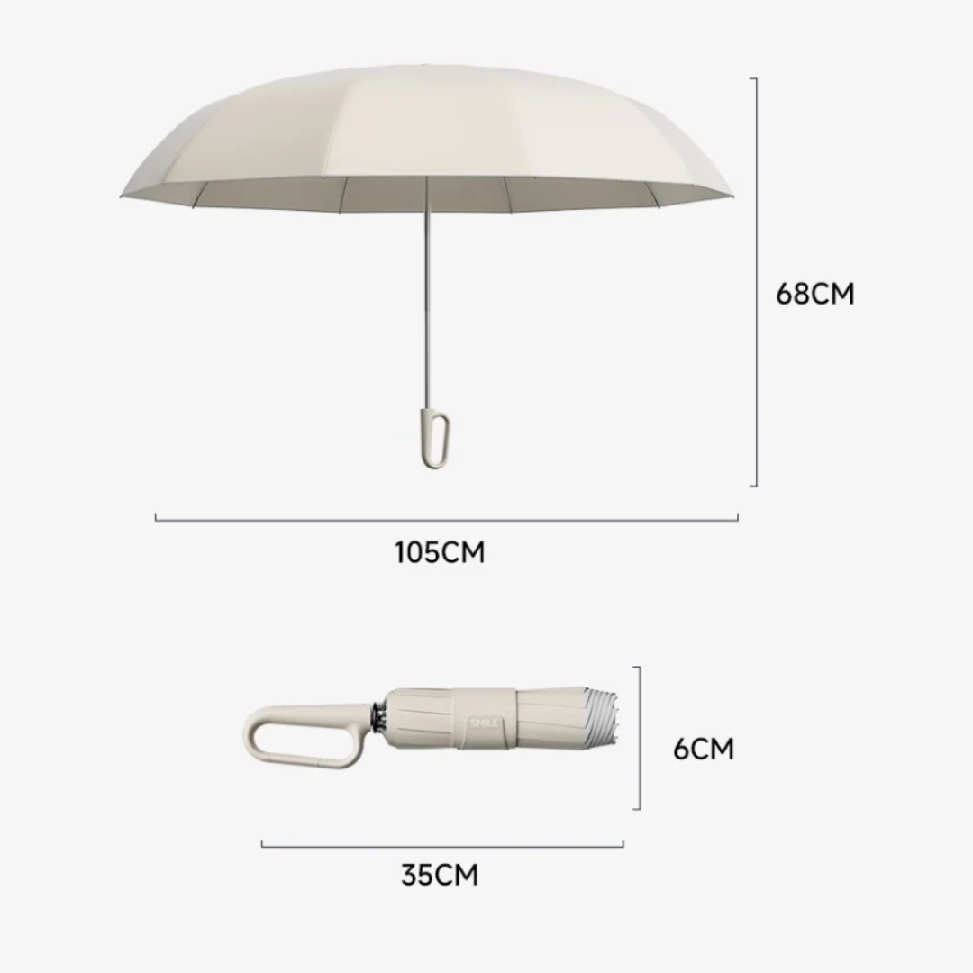 Winddichte paraplu met reflecterende rand
