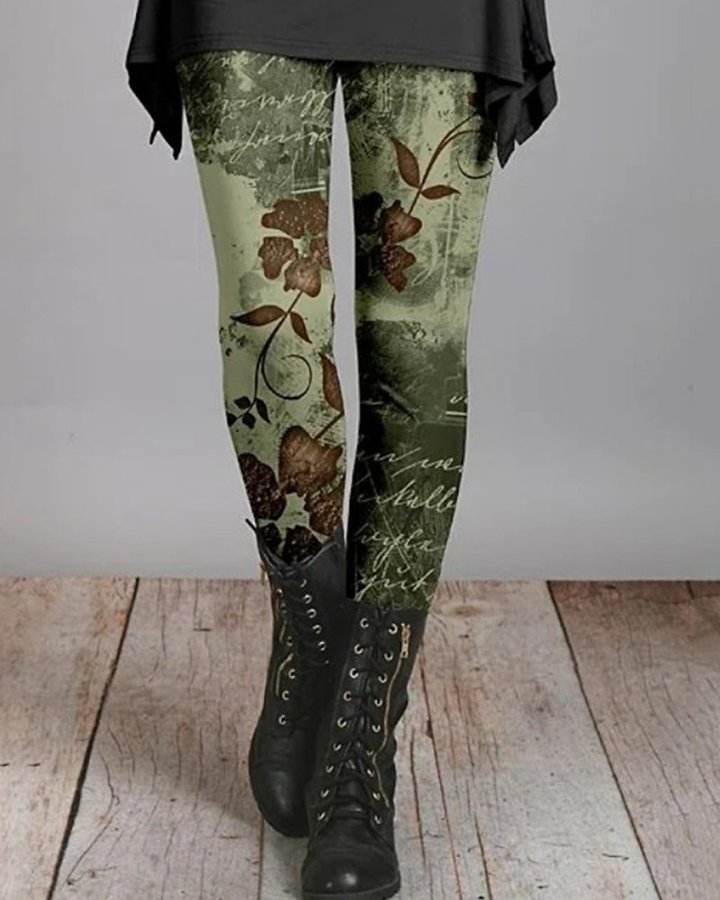 Bohemian retro leggings met etnische prints