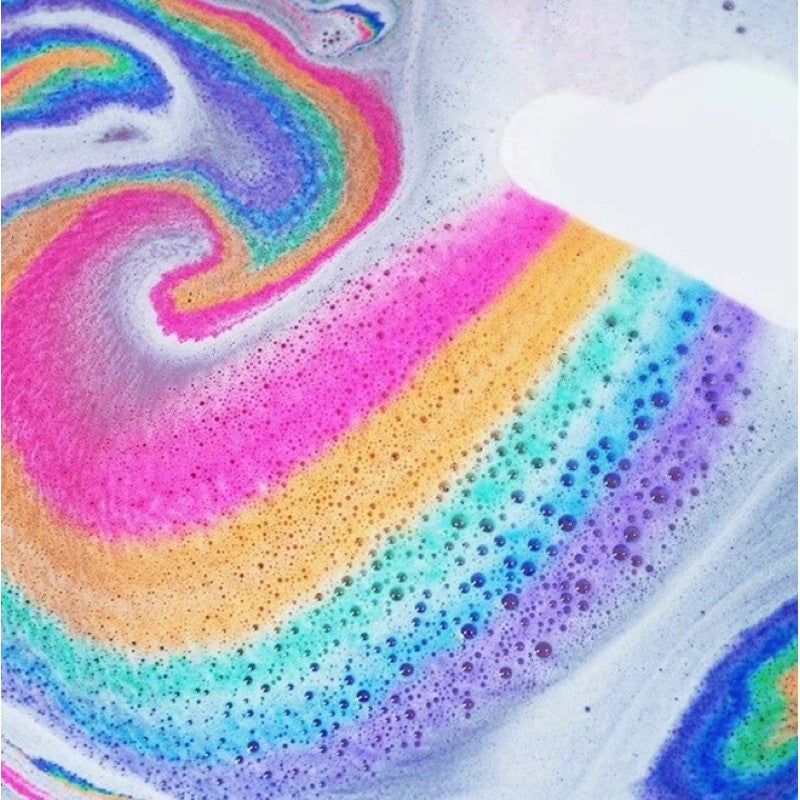 Rainbow bath bomb