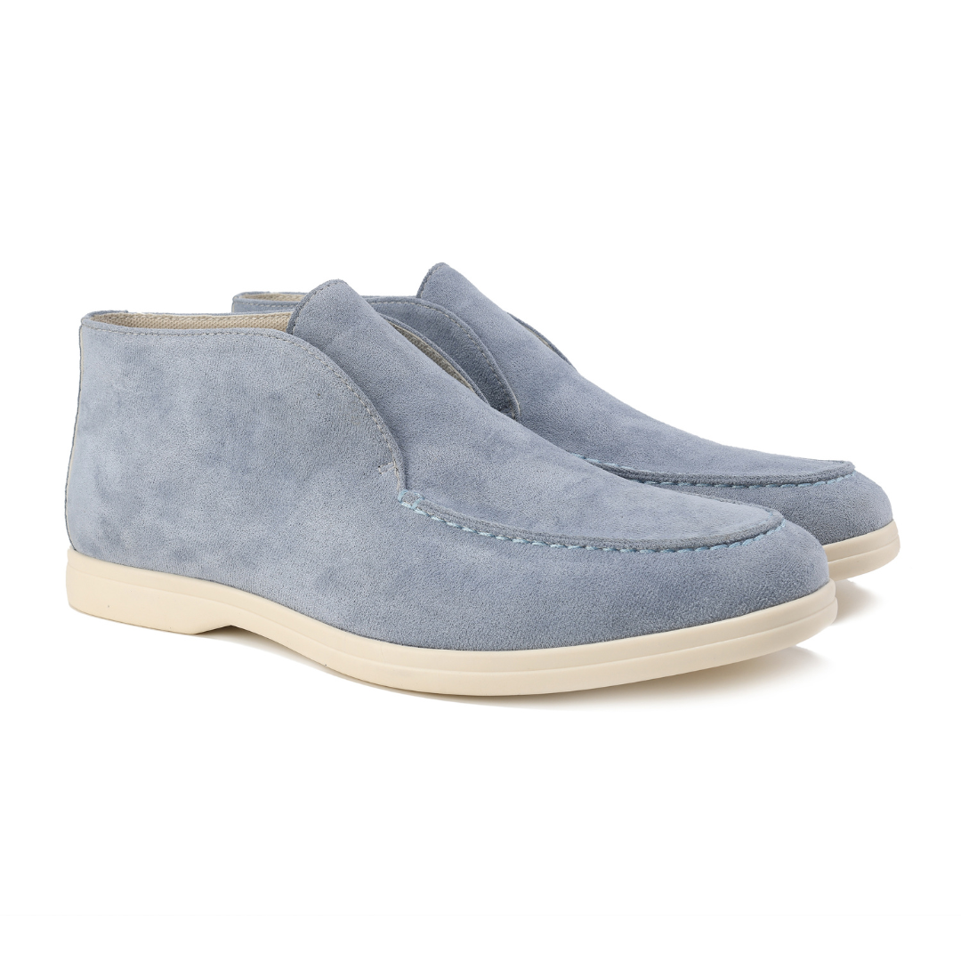 Suède heren loafers
