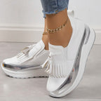 Damessneakers met flexibele zool in wit of zwart