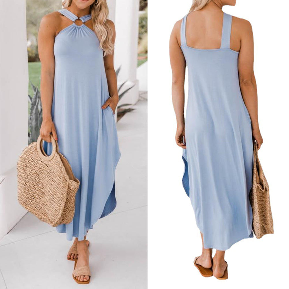 Halter-maxijurk Miami Sunshine