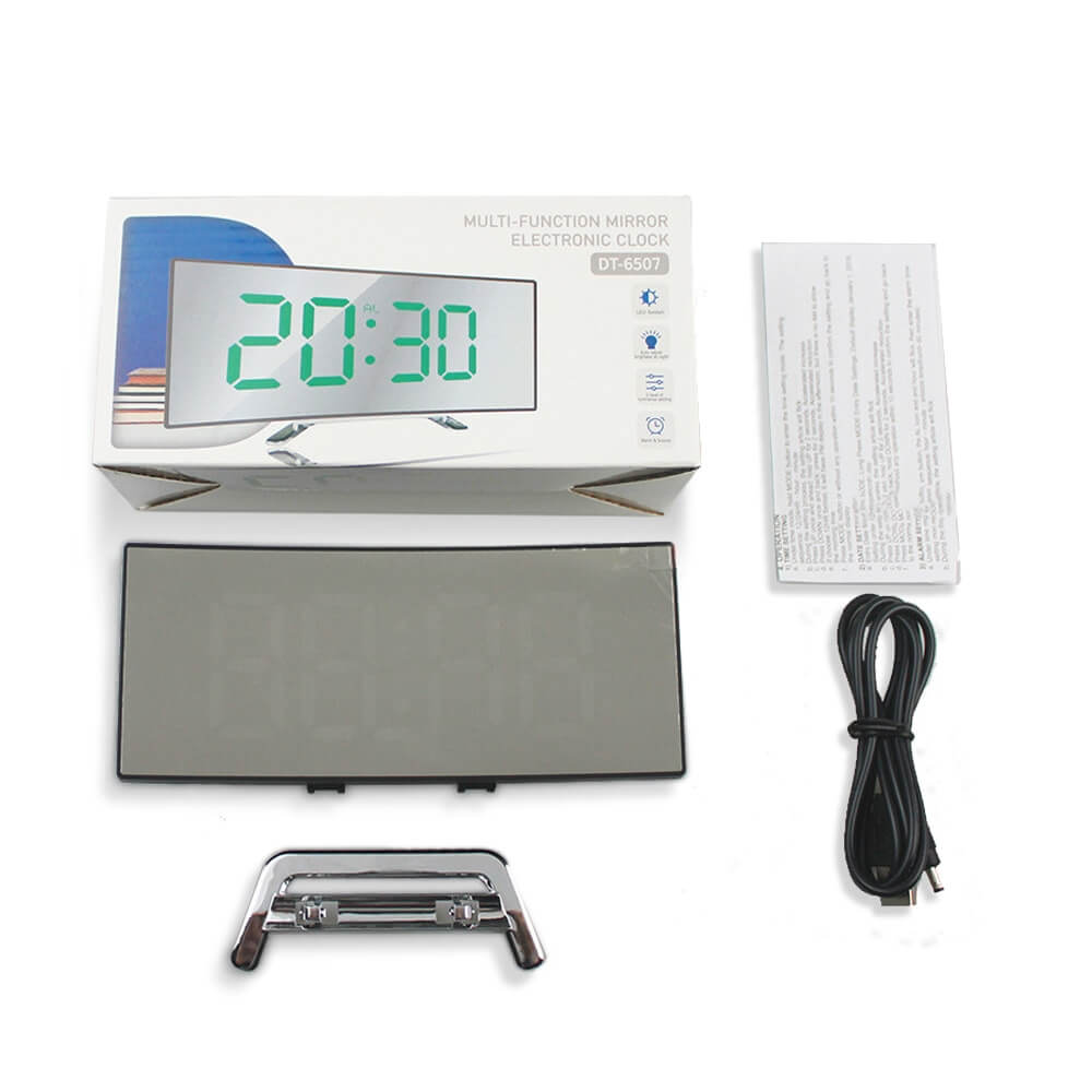 Gebogen LED digitale wekker met modern design