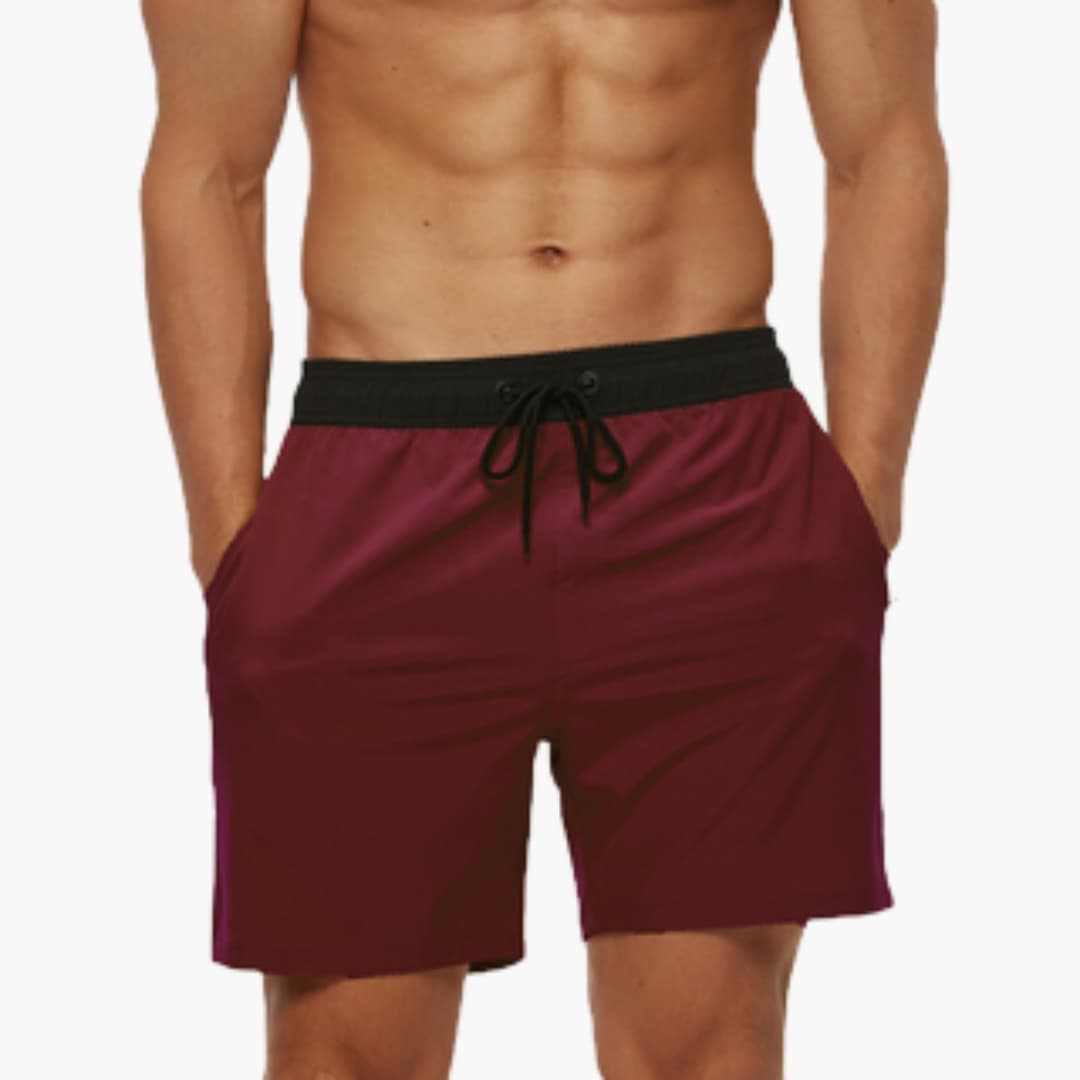 Lichte zwemshort met trekkoord en zijzakken