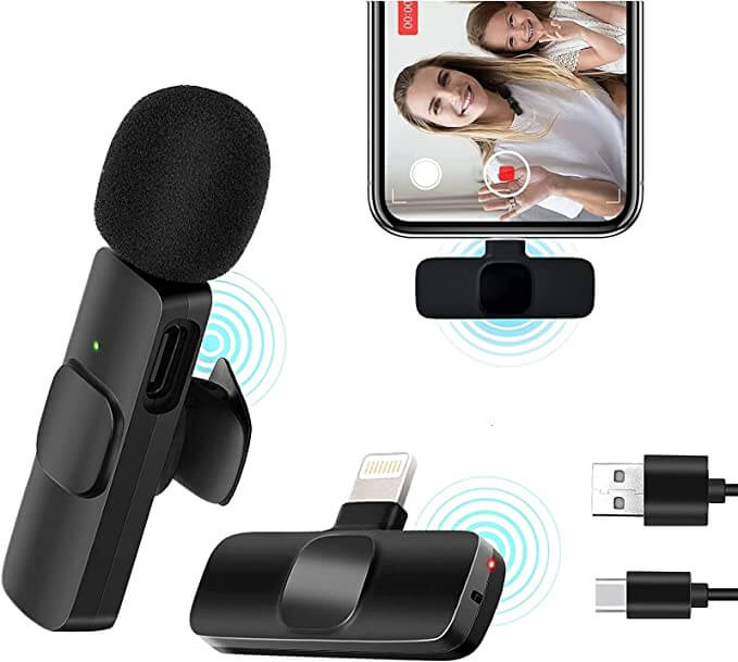 Draadloze lavaliermicrofoon met clip