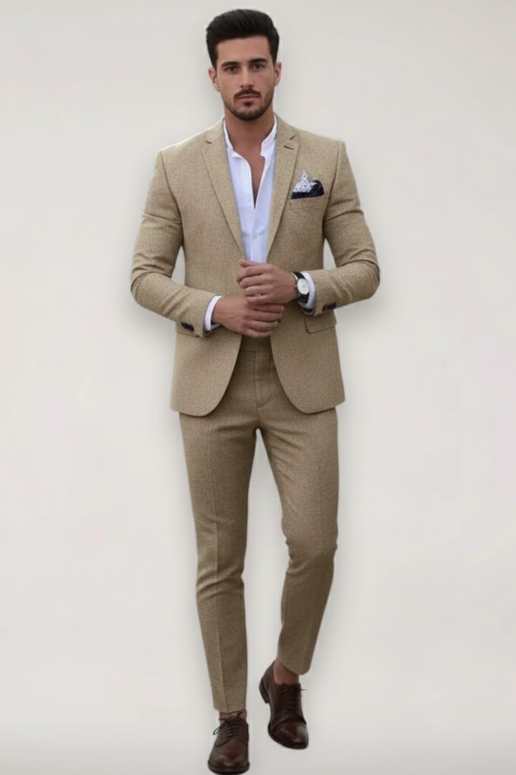 Ireneus | Slim-fit herenpak met taps toelopende broek