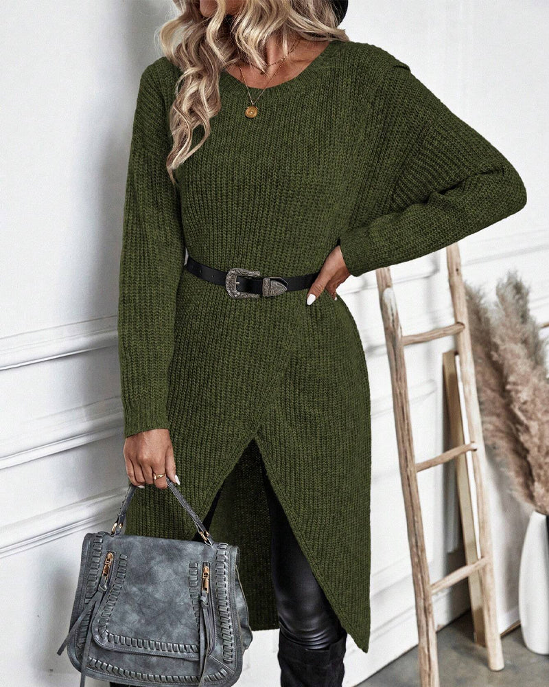 Effen sweaterjurk