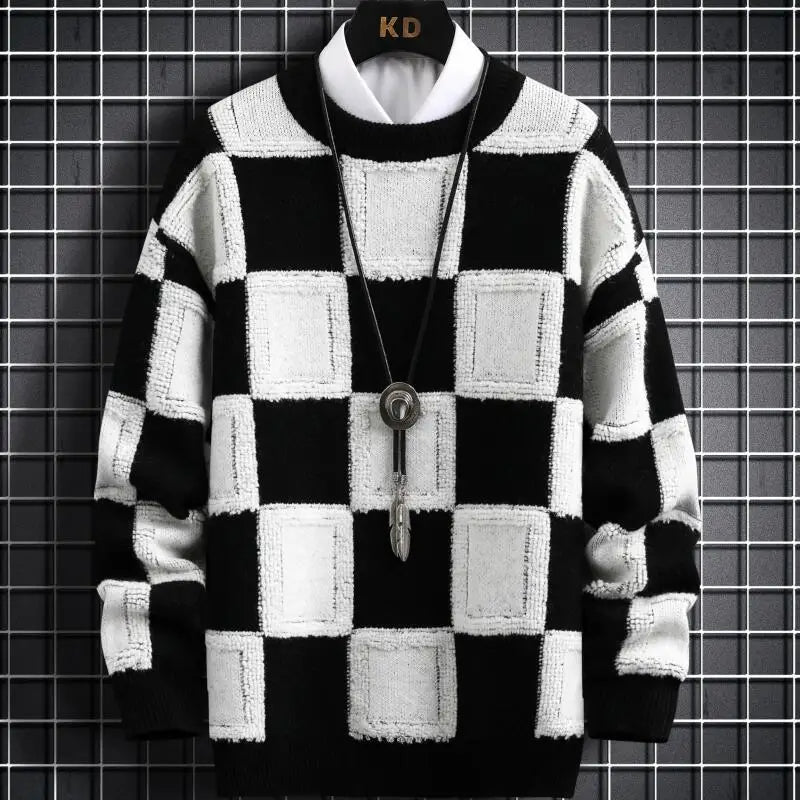 Plaid trui