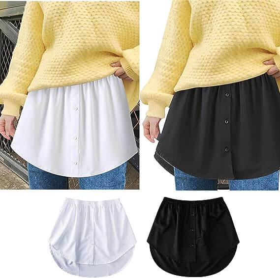 Dames shirtverlenger met elastische tailleband