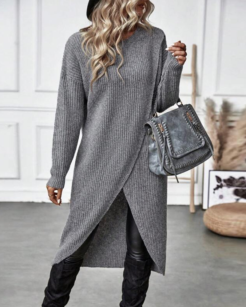 Effen sweaterjurk