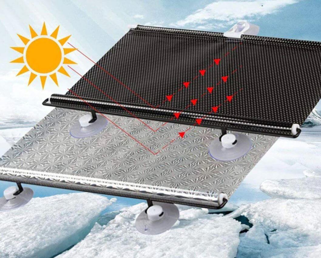 Warmte-Isolatie auto zonnescherm – materiaal: PVC — afbeelding 1