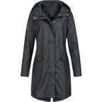 Dames regenjas met capuchon