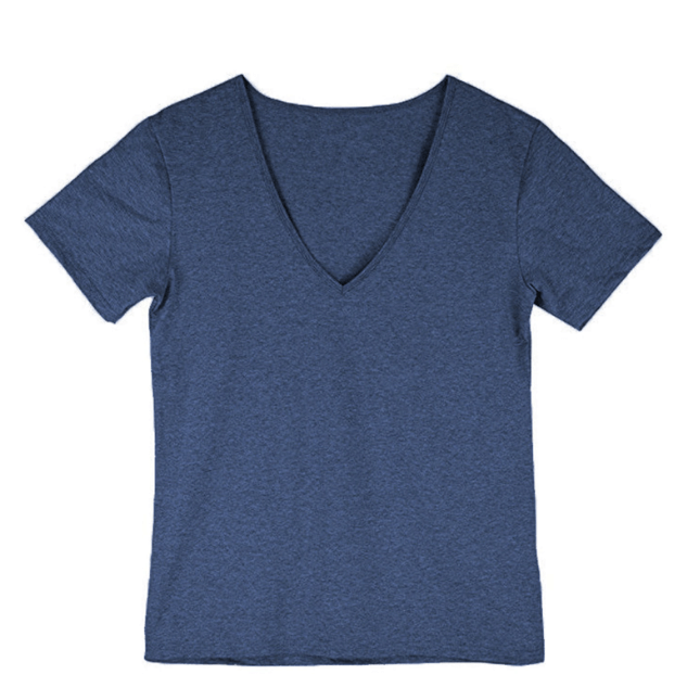 Lässig en figuuraccentuerend heren V-hals T-shirt