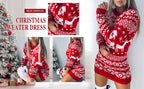 Kerstjurk met lange mouwen