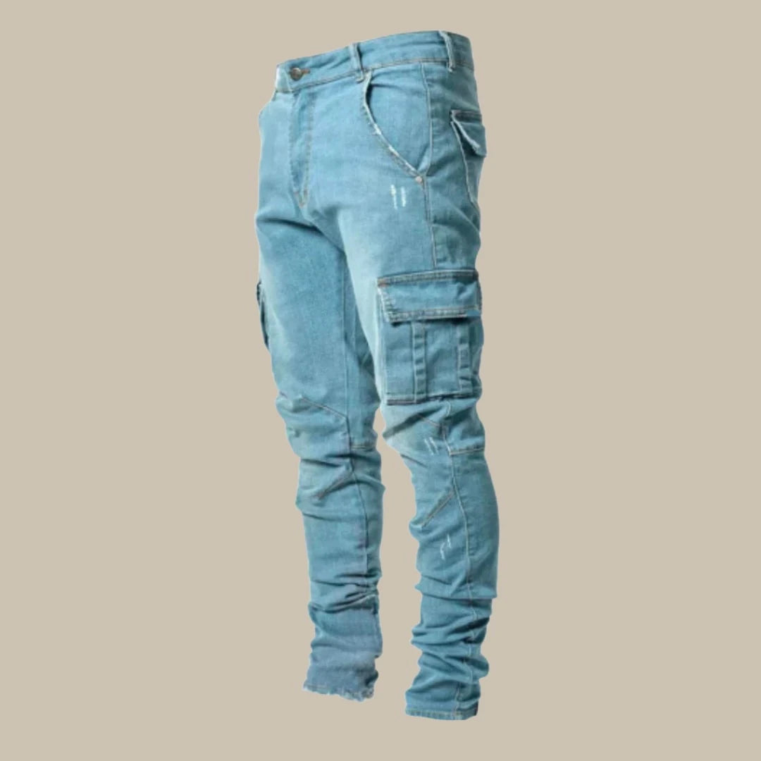 Stretch cargo jeans voor heren
