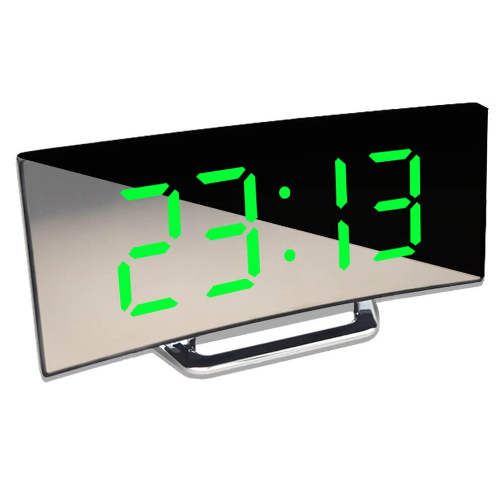 Gebogen LED digitale wekker met modern design